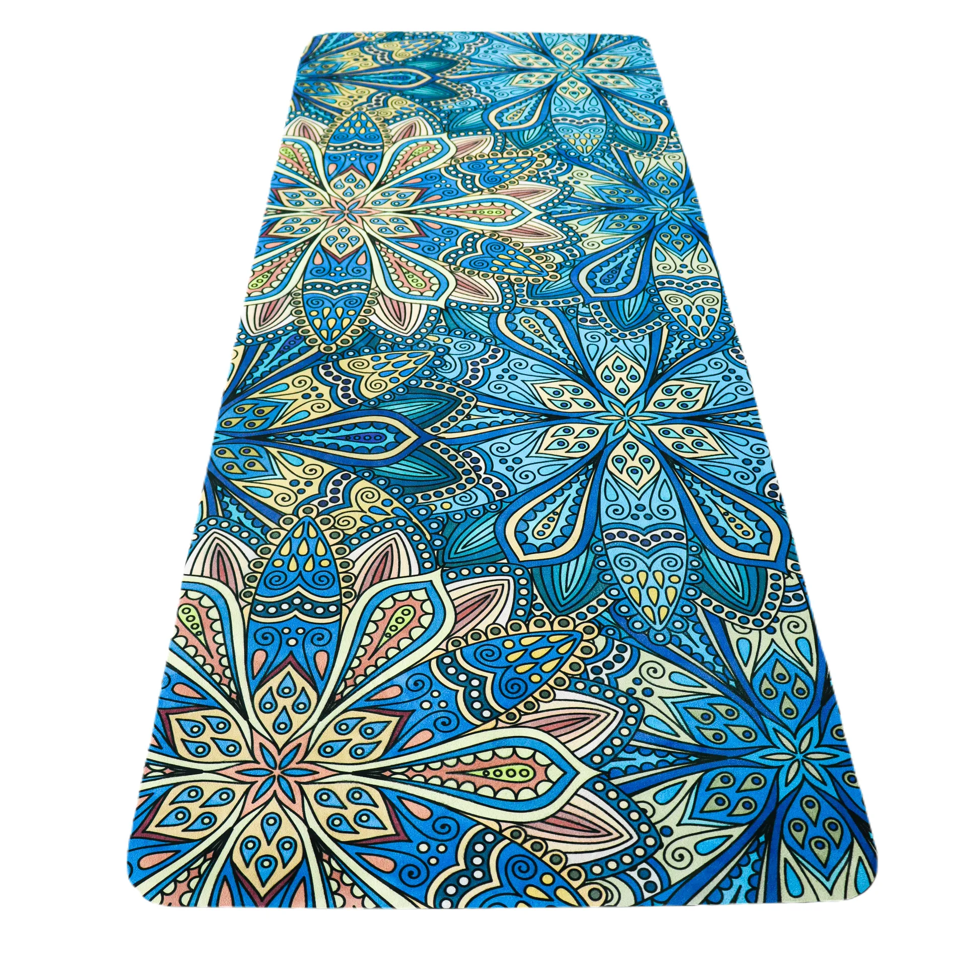 Microfiber Suede & Rubber, Foldable Yoga Mat - Machine Washable