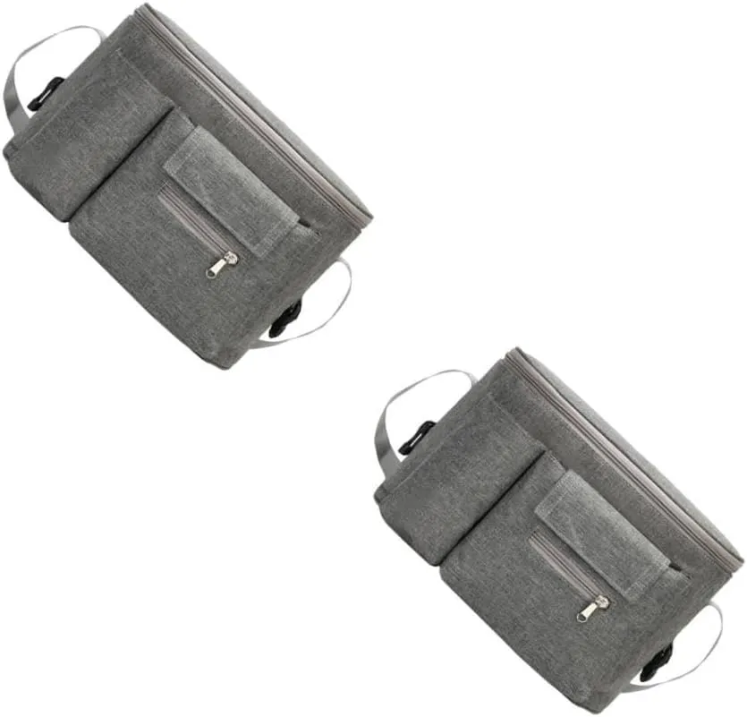 Milisten 2pcs Hanging Pouch for Baby Supply Pouch Insulated Baby Bottle Bag Diaper Bags Stroller Nursery Waterproof Toiletry