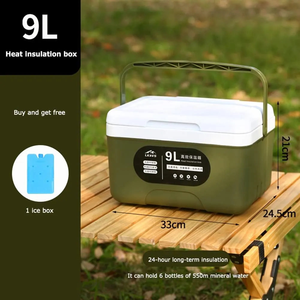 Mini Insulated Hard Cooler Lunch Box, 5 Quart Small Cooler with Handle, Portable Ice Retention Cooler Lunch Boxes for Camping, Picnic, Beach