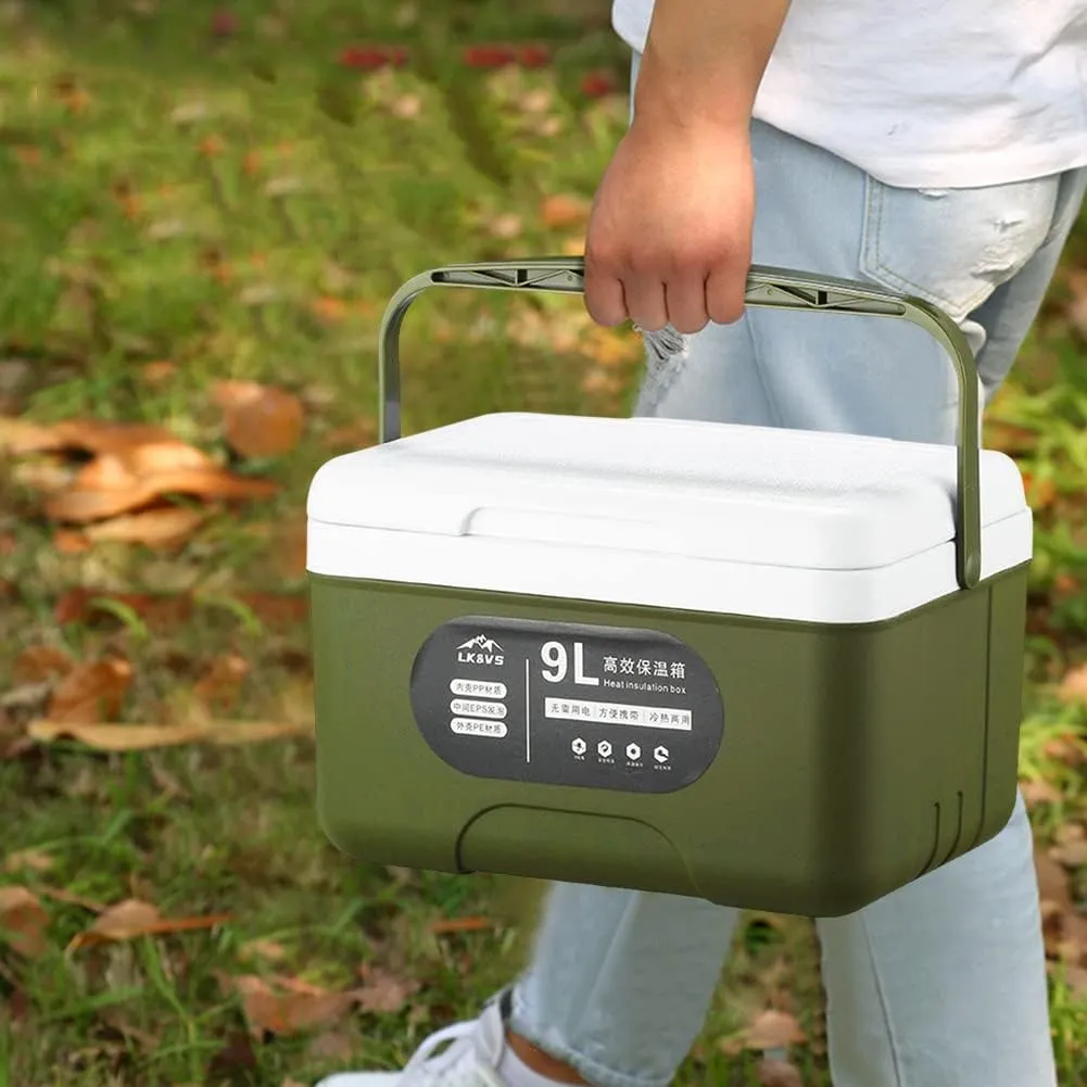 Mini Insulated Hard Cooler Lunch Box, 5 Quart Small Cooler with Handle, Portable Ice Retention Cooler Lunch Boxes for Camping, Picnic, Beach