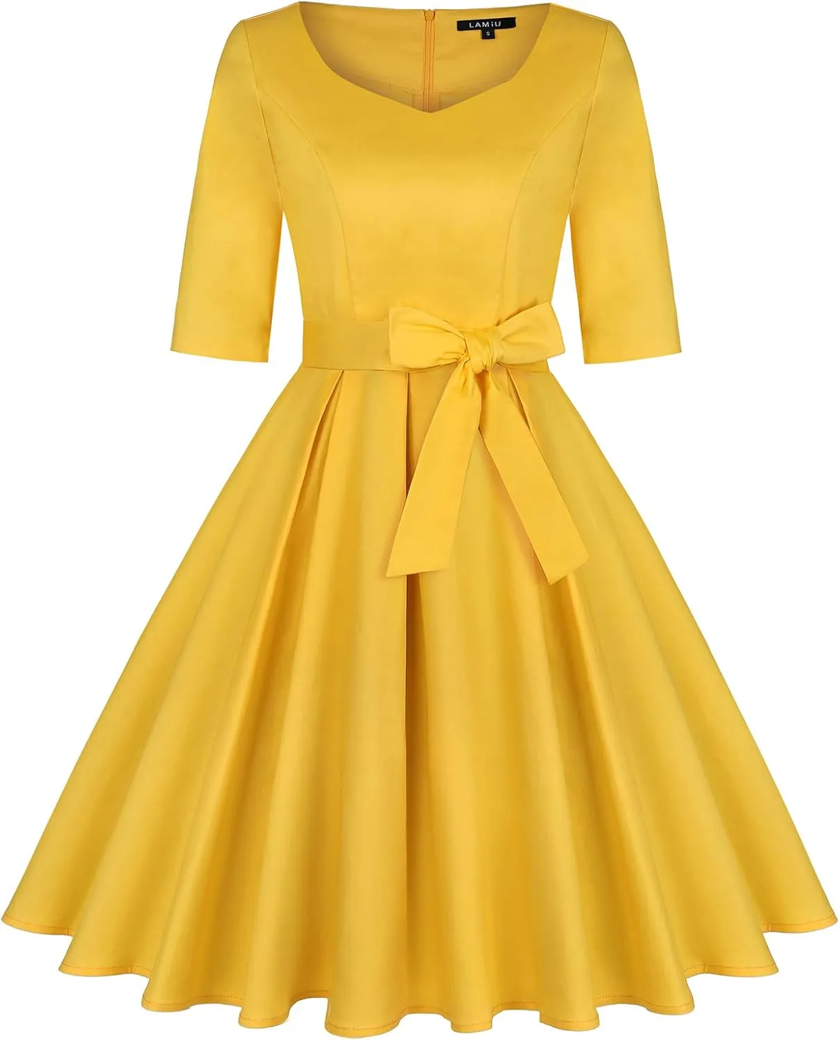 MINTLIMIT Women's 1950s Retro Vintage Rockabilly Sweetheart Cocktail Dress with Pockets