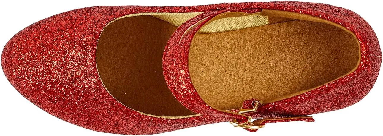 missfiona Women's Glitter Latin Ballroom Dance Shoes Pointed-Toe Y Strap Dancing Heels