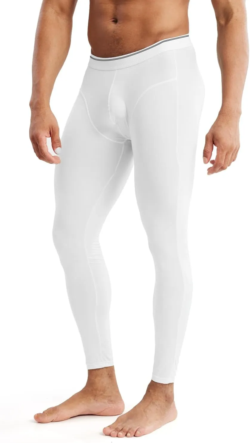 MIZOK Men’s See Through Mesh Compression Pants Ice Silk Yoga Slim Leggings Tights