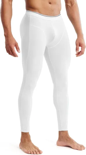 MIZOK Men’s See Through Mesh Compression Pants Ice Silk Yoga Slim Leggings Tights