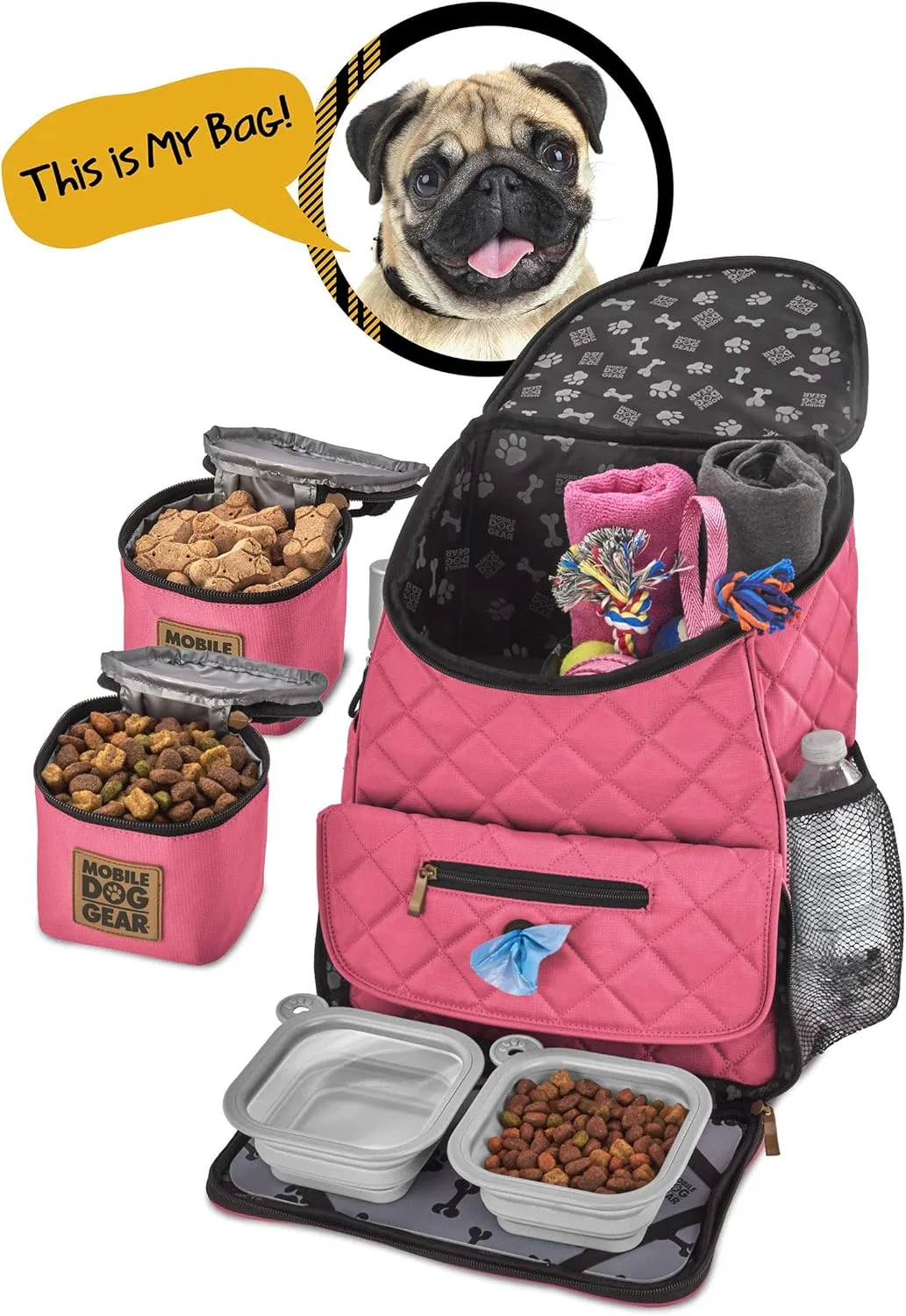Mobile Dog Gear Unisex Weekender Backpack™ Pink One Size One Size