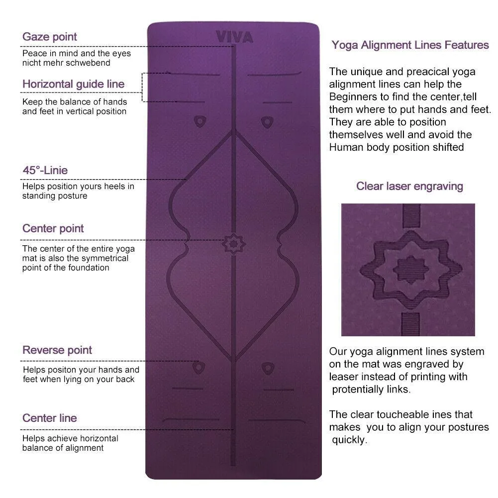 Modified Yoga Assistive Mat - with alignment system-for physical Well-Being