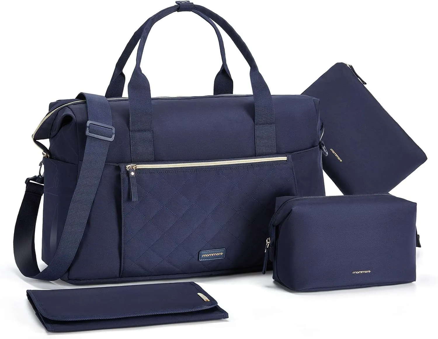 mommore Diaper Bag Tote Mommy Bag for Hospital Large Capacity Maternity Bag Water-Resistant Diaper Bag With Changing Pad