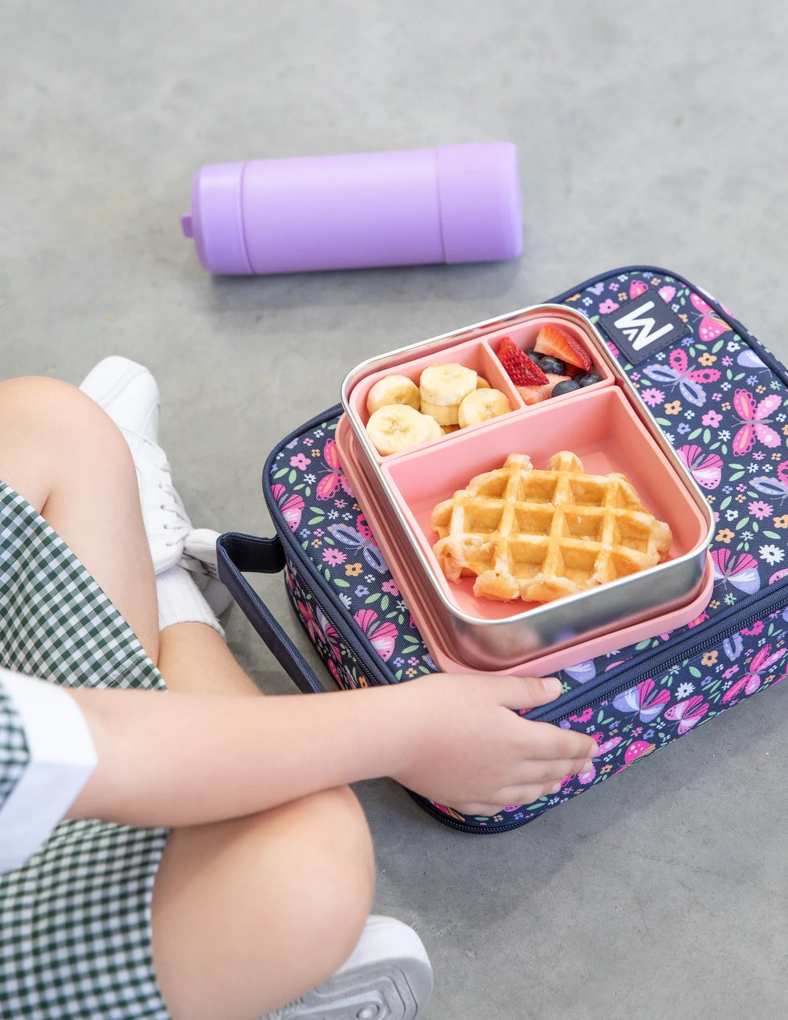MontiiCo Large Insulated Lunch Bag - Butterflies