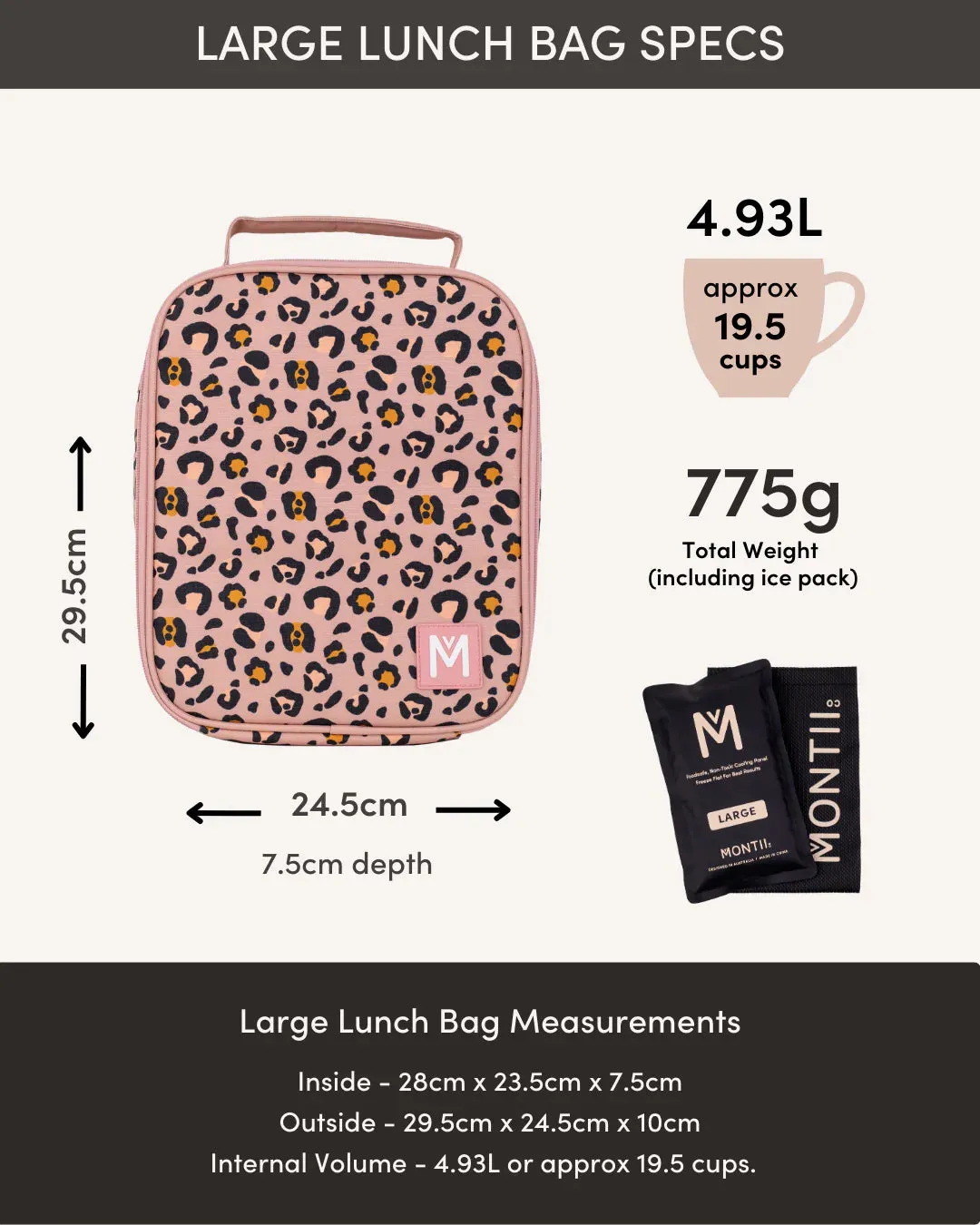MontiiCo Large Insulated Lunch Bag - Unicorn