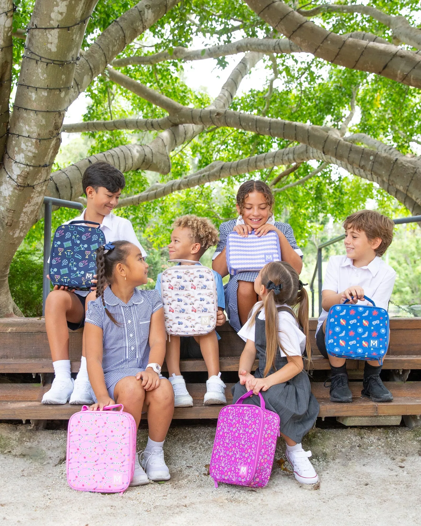 MontiiCo Medium Insulated Lunch Bag - Ripple Cloud