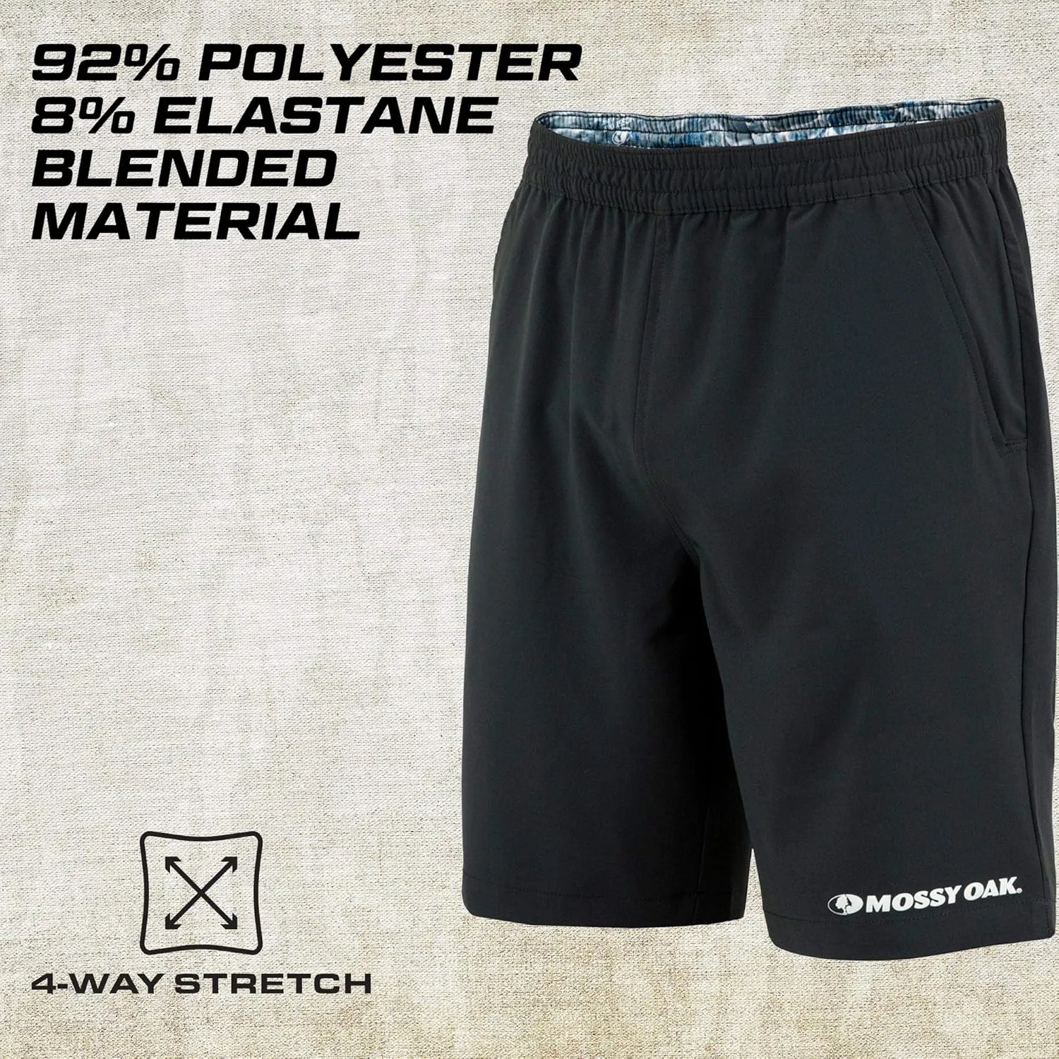 Mossy Oak Men's Lounge Comfy Gym Shorts with Pockets