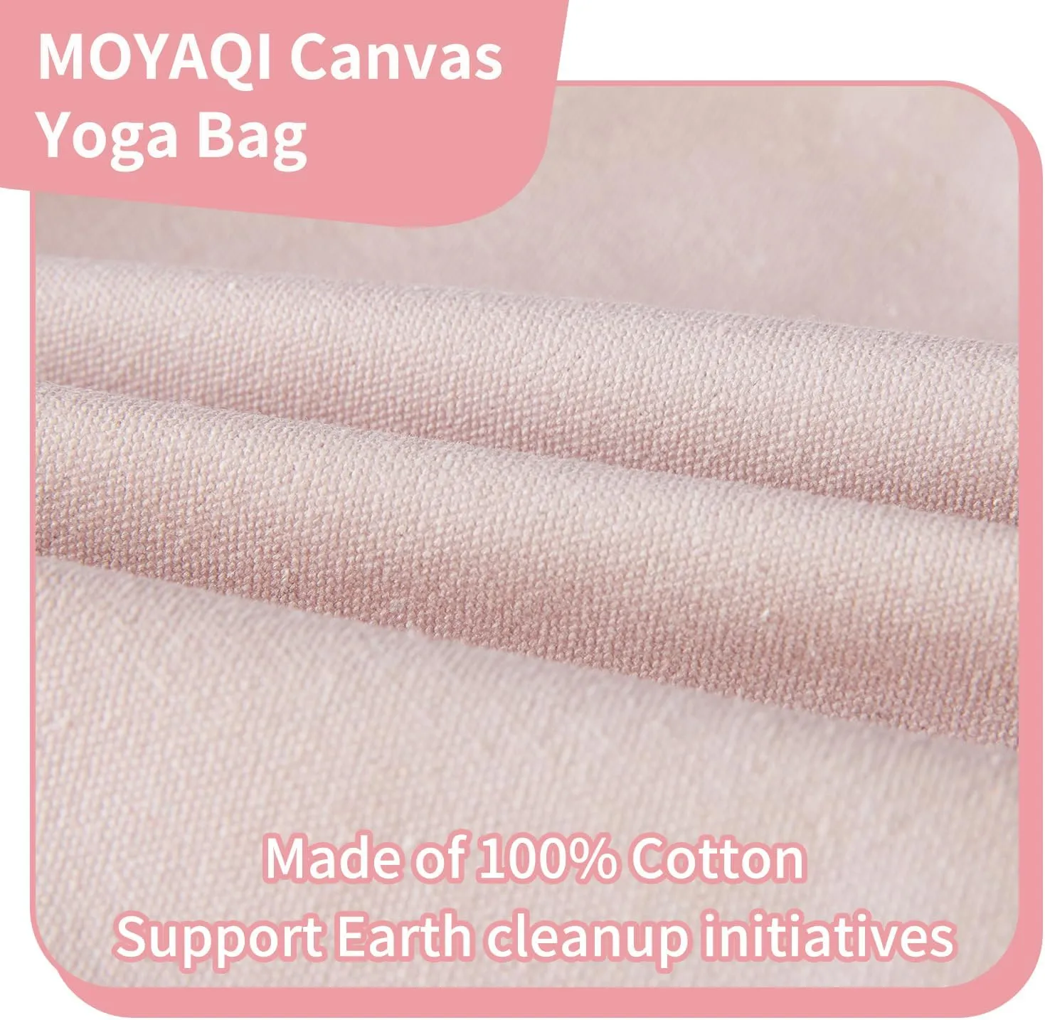 Moyaqi Canvas Tote Bag with Yoga Mat Carrier Pocket Carryall Shoulder Bag for Office, Workout, Pilates, Travel, Beach and Gym