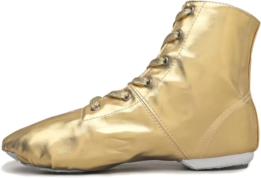 MSMAX Jazz Dance Shoes for Girls PU Costume Boots for Boys