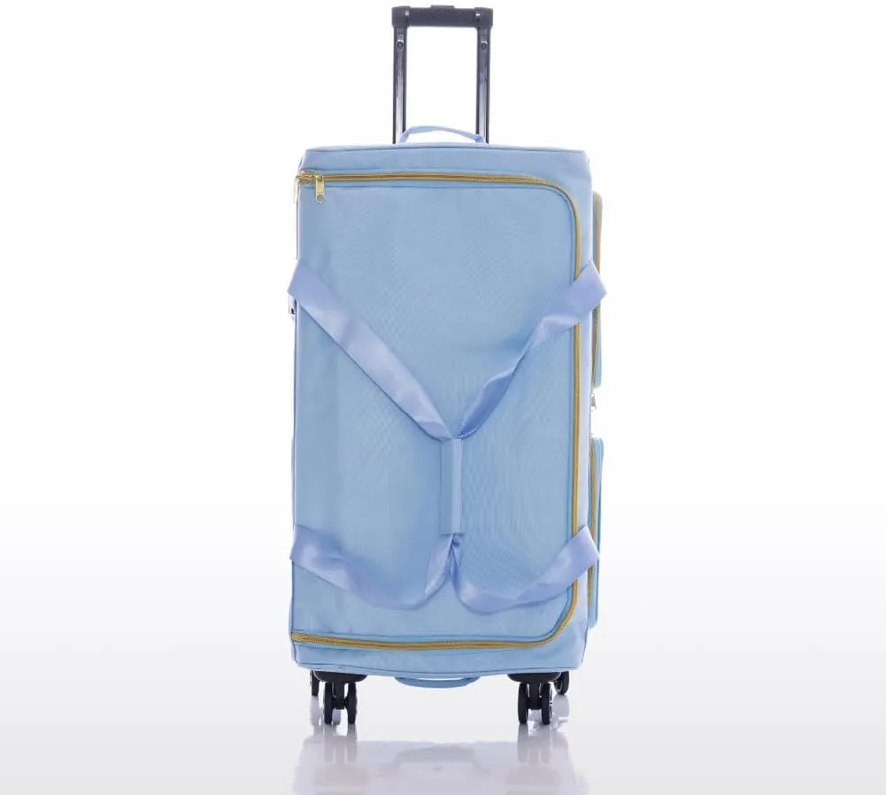 Multi Purpose Large Collapsible Dance Bag - Your Ideal Companion for Dance, Pageantry, Skating, Cheer, and Travel Adventure - Sky Blue