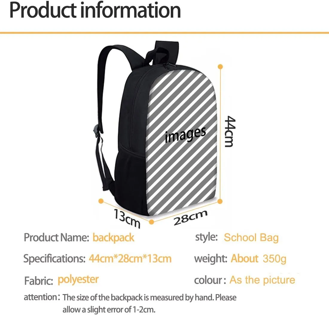 Mumeson Astronaut Pattern Backpack Kids School Backpacks Satchel Casual Rucksack Daypack for Girls Boys Casual Rucksack Backpack with Lunch Bag Pencil Bag