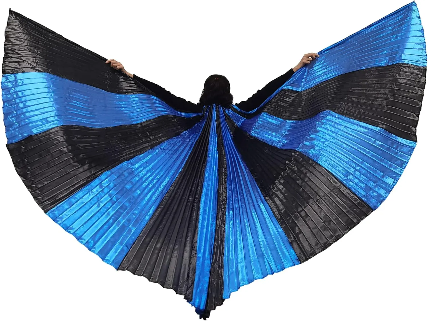 MUNAFIE Belly Dance Isis Wings with Sticks for Adult Belly Dance Costume Angel Wings for Halloween Carnival Performance