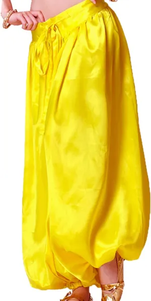 MUNAFIE Celebration of Spirit Palazzo Pant Metallic Praise Dance Pants Belly Dance Arab Carnival Satin Pants