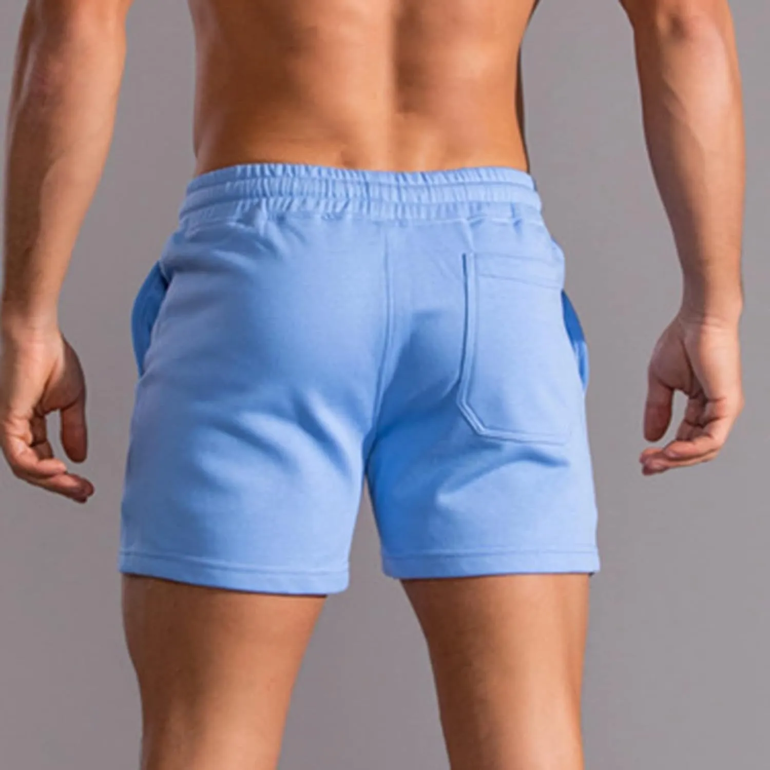 Muscularfit Mens Workout Shorts Summer Causal Elastic Waist Drawstring Cotton Shorts Loose Fit Athletic Gym Jogging Shorts
