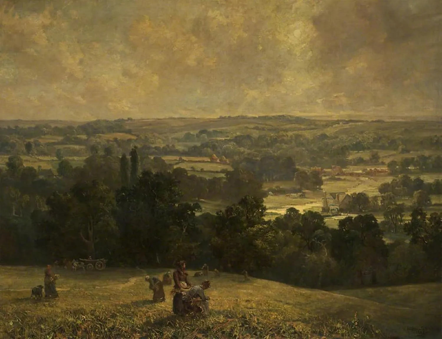 MVOVZQCV Famous Oil Painting Canvas Prints il mulino nella valle Herbert Edwin Pelham-stanton canvas Murals for Home Decor 60x90cm