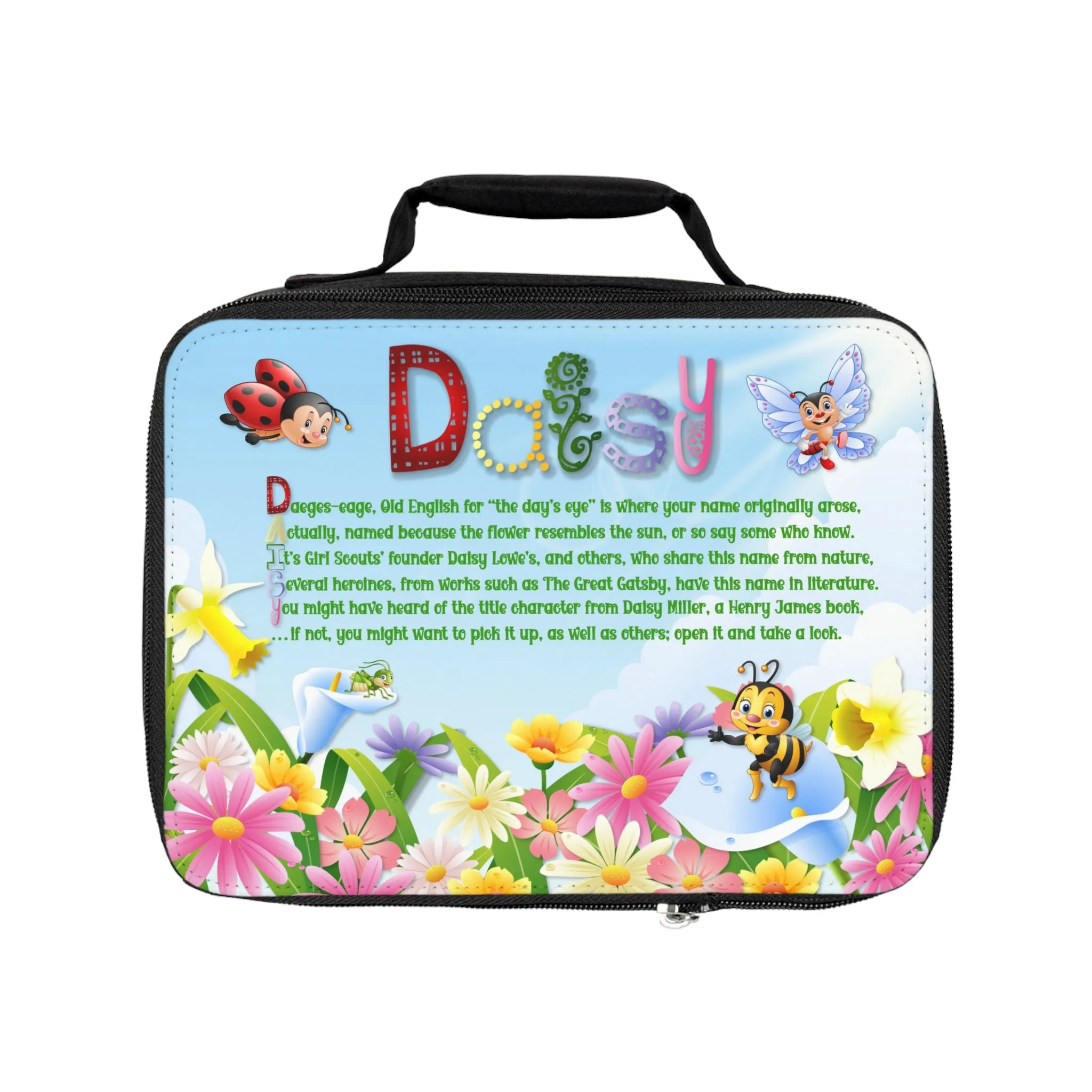Namesakes Personalized Lunch Bag - Flower Design