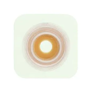 Natura® Flexible Stomahesive® Skin Barrier, 5" x 5" (12.5cm x 12.5cm) Tan, Pre-Cut Stoma Opening 1-1/2" (38mm), Flange 2-1/4" (57mm) - Box of 10