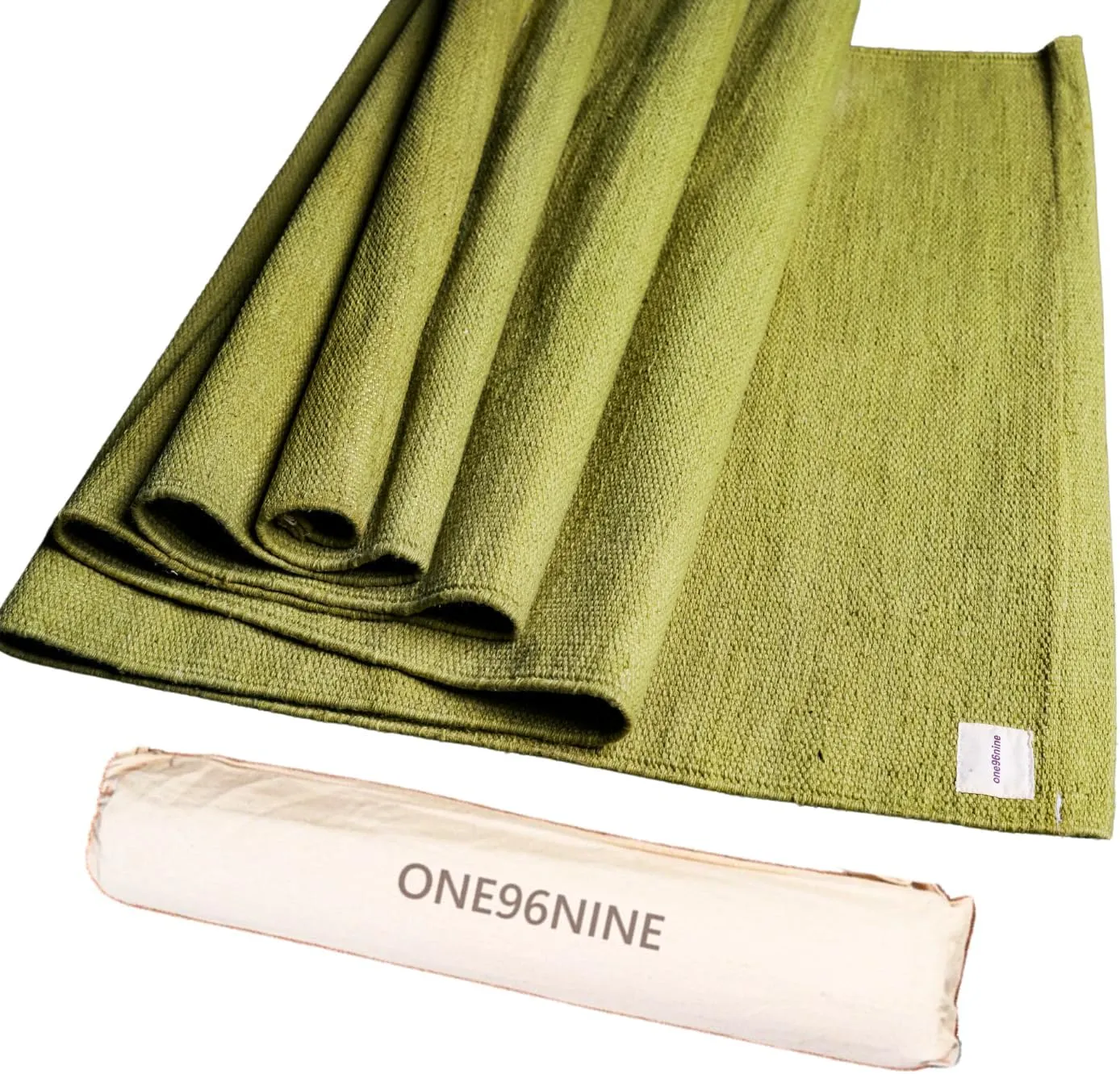 Natural Yoga Mat With Cotton Yoga Mat Bag. Environment Friendly, Non Slip, Non Toxic, Handwoven Cotton with Plant Dyes. Ideal For All Yoga Types, Exercise, Fitness and is Easy To Carry