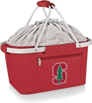 NCAA Stanford Cardinal Metro Shopping Basket - Insulated Picnic Basket - Collapsible Market Basket - Utility Tote Cooler Bag