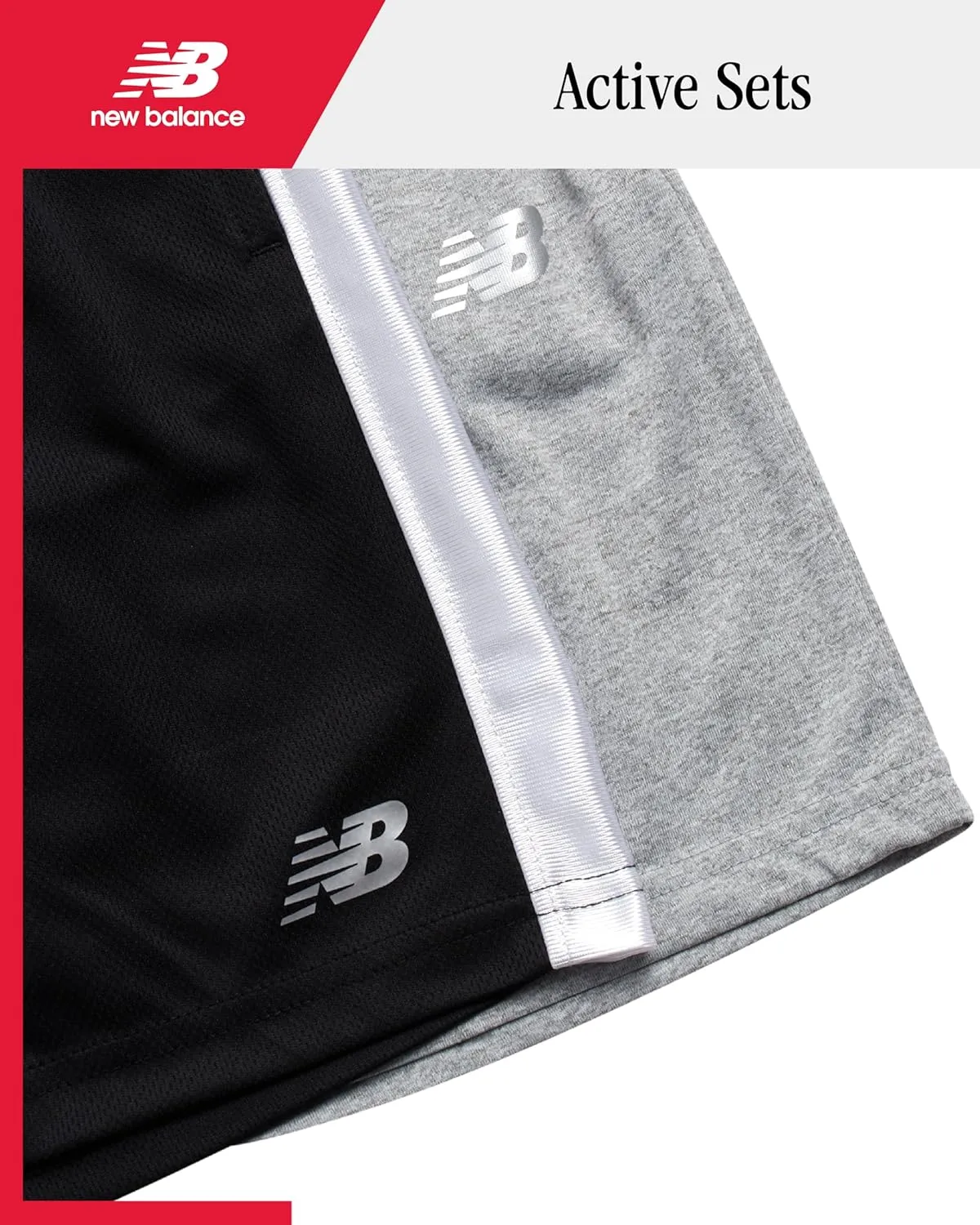 New Balance Boys Athletic Shorts - 4 Pack Moisture-Wicking Performance Mesh Shorts for Boys for Running and Sports (4-20)