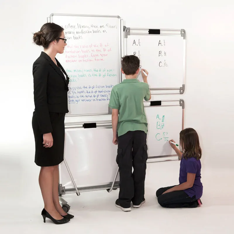 Nexus 76 1/8" x 32 5/8" Easel Plus with 4 Dry-Erase Tablets