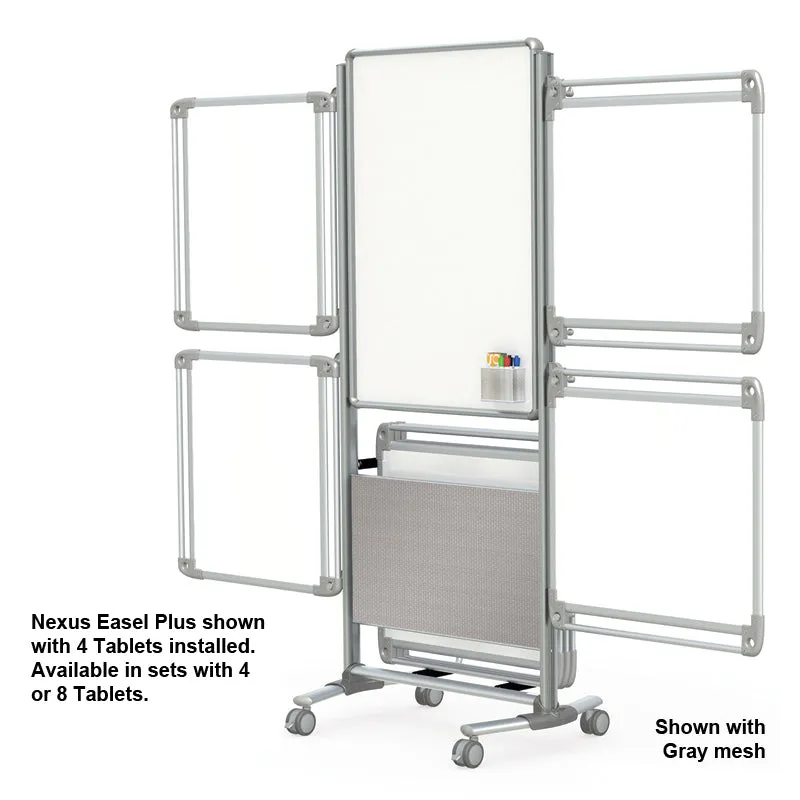 Nexus 76 1/8" x 32 5/8" Easel Plus with 4 Dry-Erase Tablets