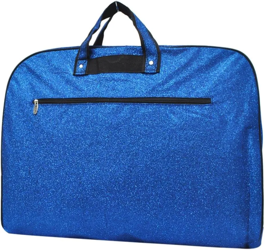 NGIL Glitter Cheer Dance and Competition Travel Companion Hanging Garment Bag for Girls (Glitter-Royal)