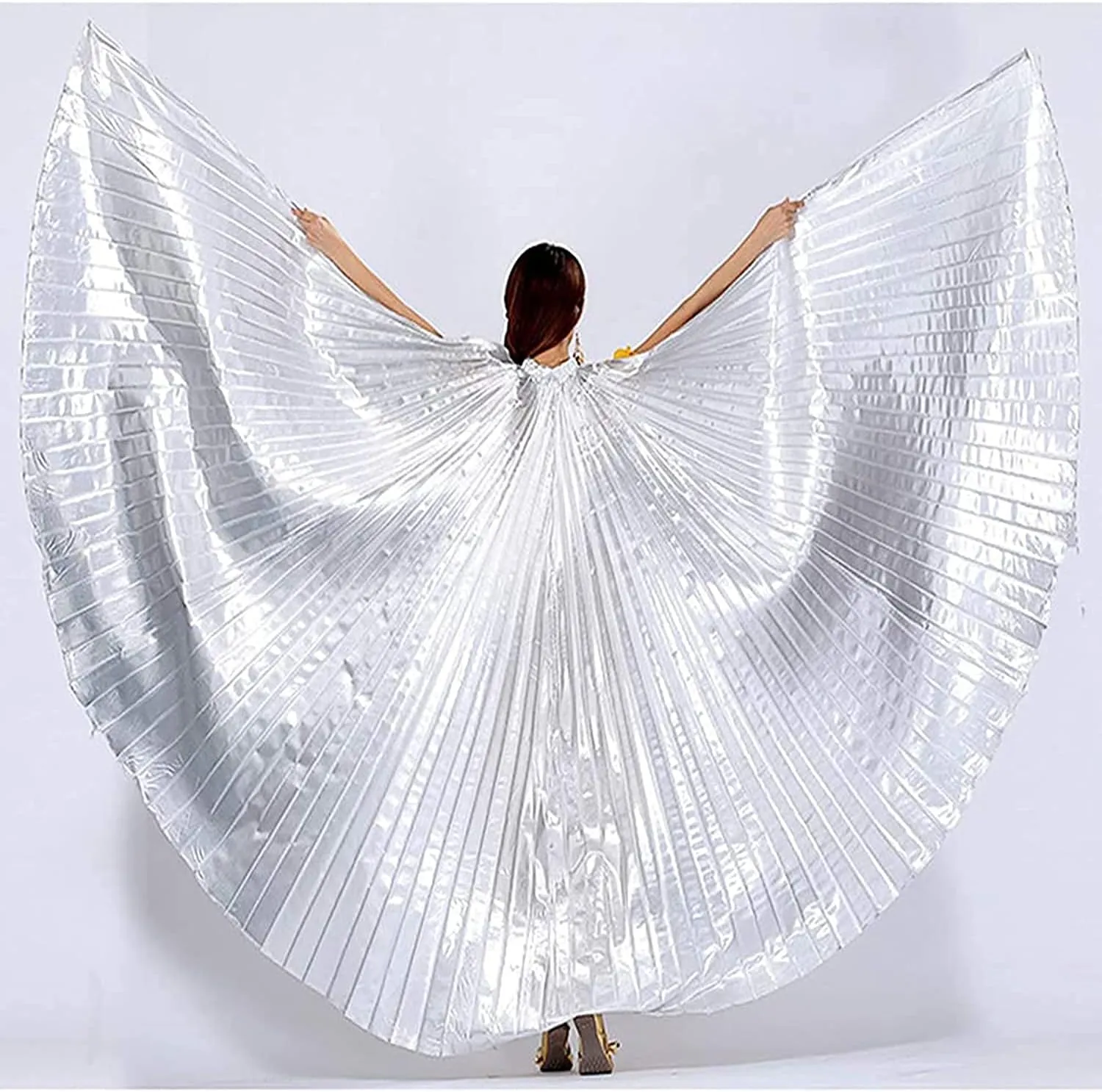 Nimiman Women Egyptian Professional Belly Dance Costume Wings with Sticks