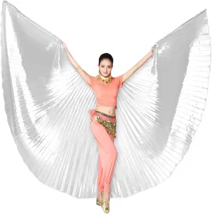 Nimiman Women Egyptian Professional Belly Dance Costume Wings with Sticks