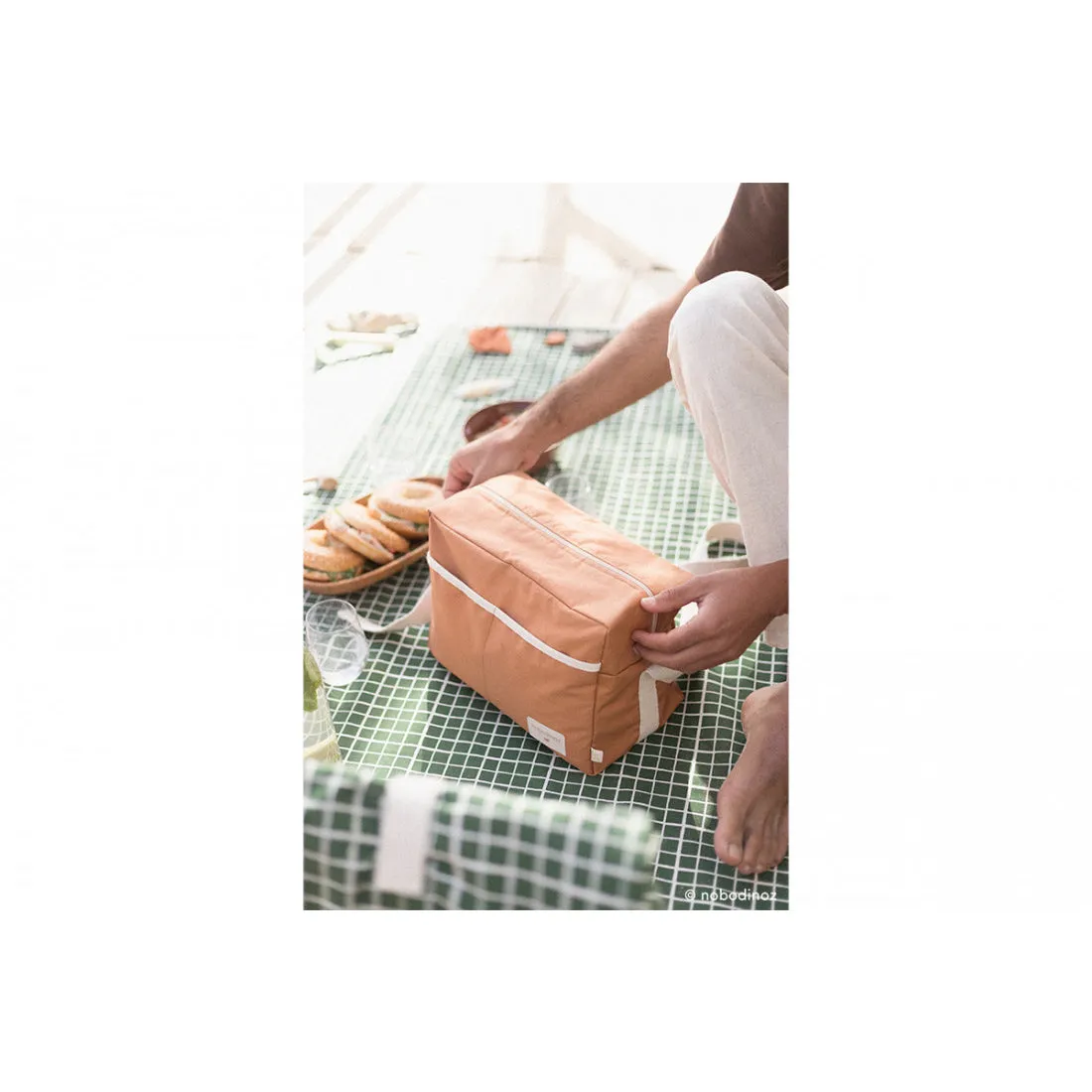 nobodinoz Sunshine XL Rectangular Cooler Bag Cinnamon