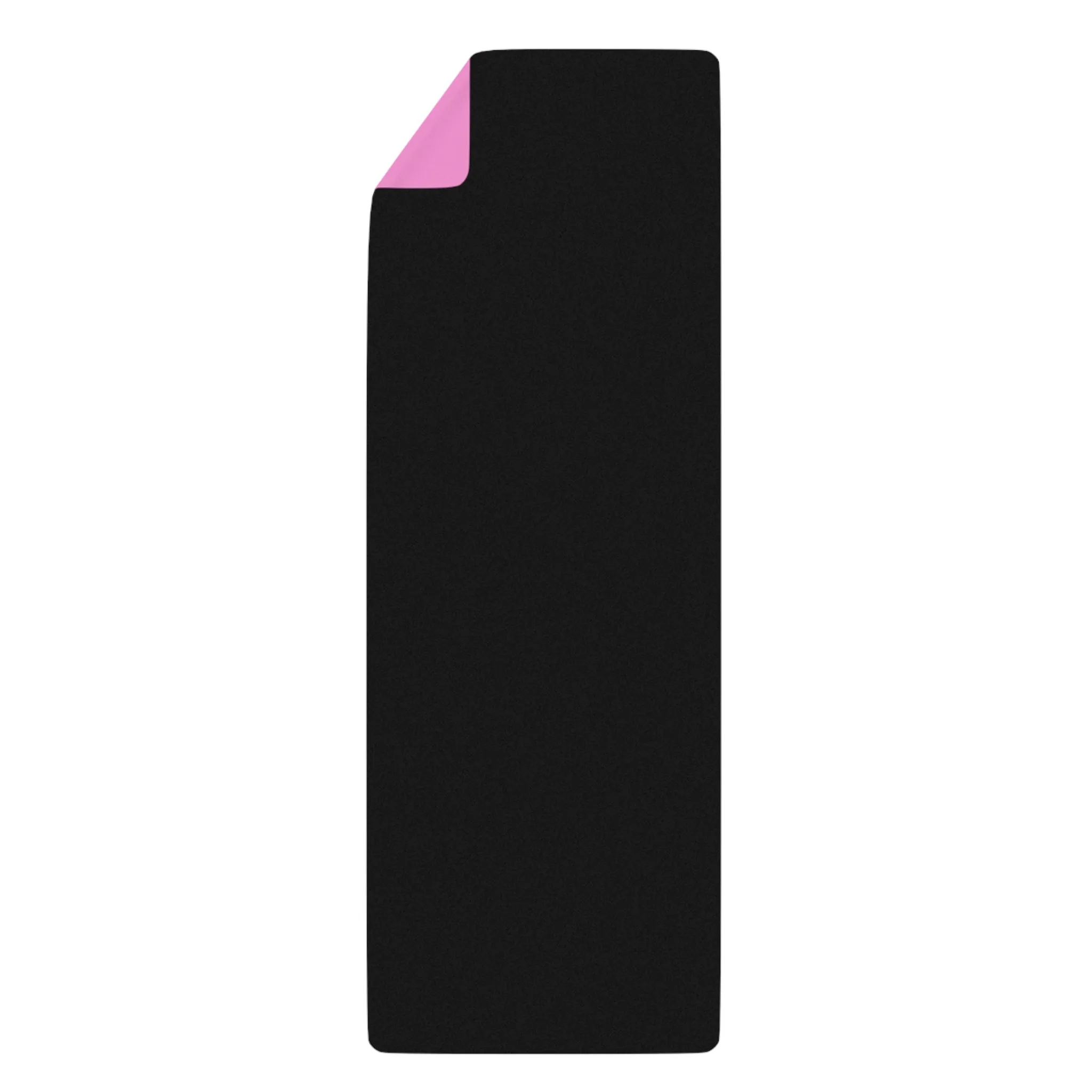 Non-Slip Rubber Yoga Mat - Pink & Black for Comfort and Stability