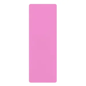 Non-Slip Rubber Yoga Mat - Pink & Black for Comfort and Stability
