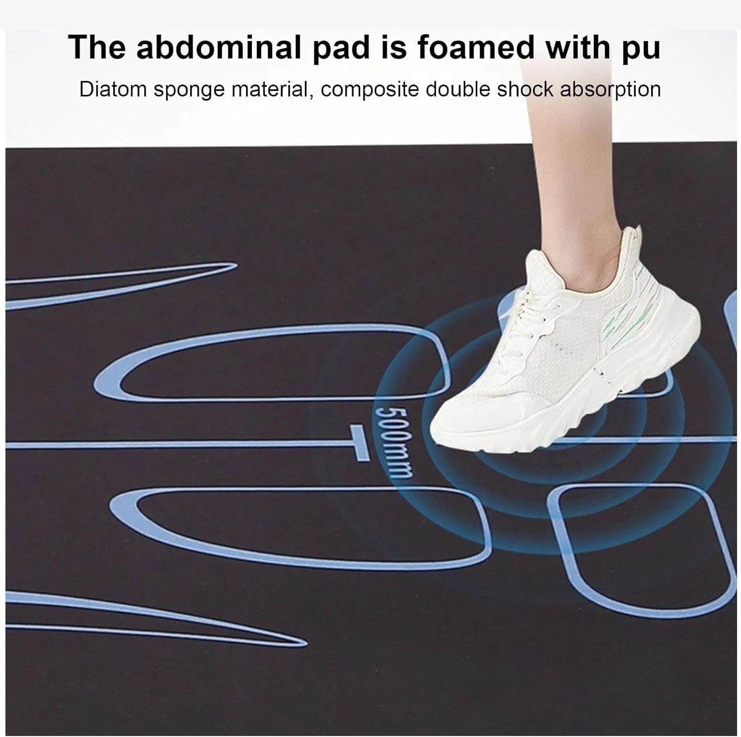 Non-Slip Workout Mat for Ab Roller Wheel, Exercise Mat with Storage Bag, 7mm Extra Thick Exercise Equipment Yoga Floor Mats Home & Gym Sound Insulation Protection Pads
