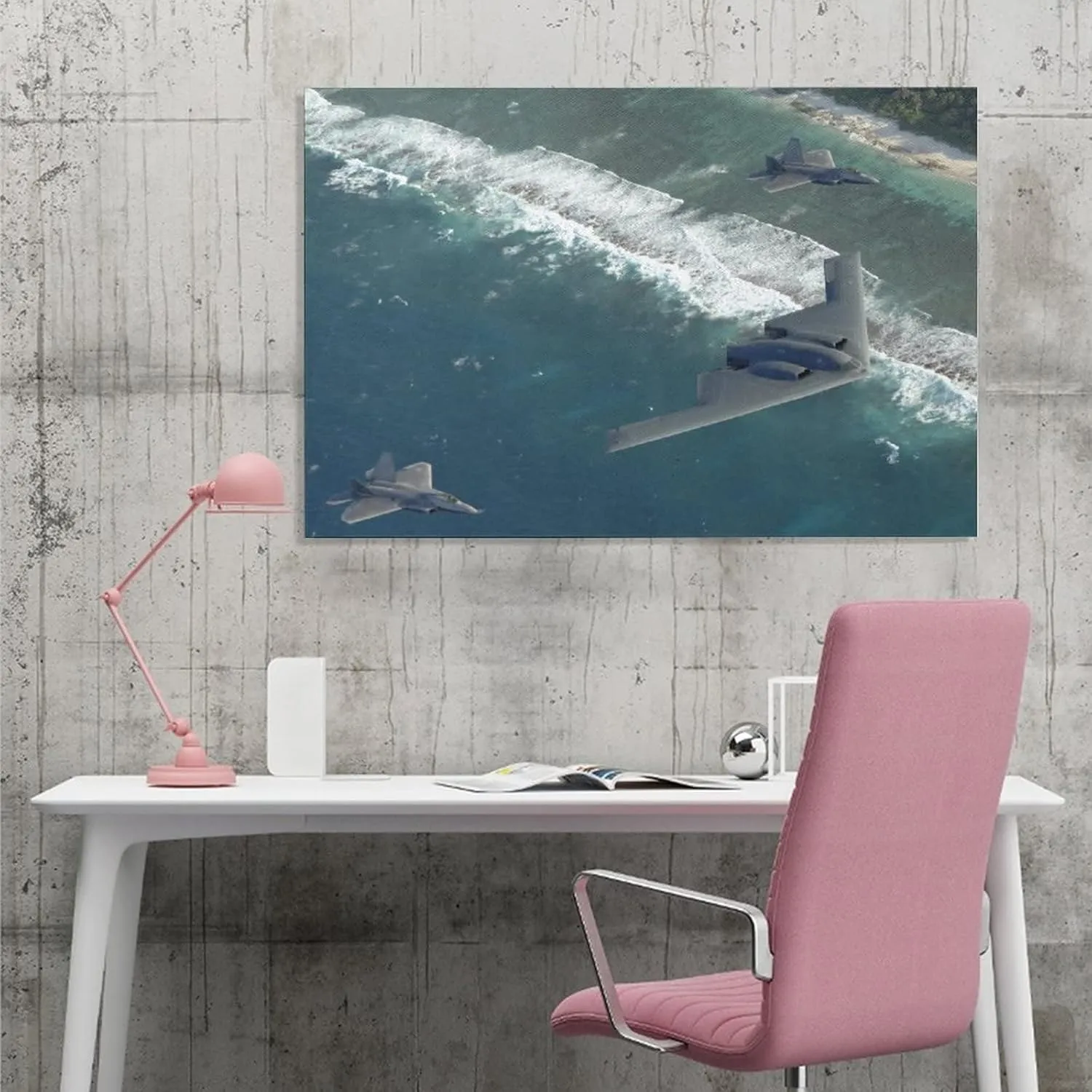 Northrop Grumman B-2 Spirit Stealth Bomber F-22 Military Aircraft Room Aesthetics Posters Canvas Posters Bedroom Decoration Sports Office Decoration Gifts Wall Art Decoration Printing Posters 20x30inc