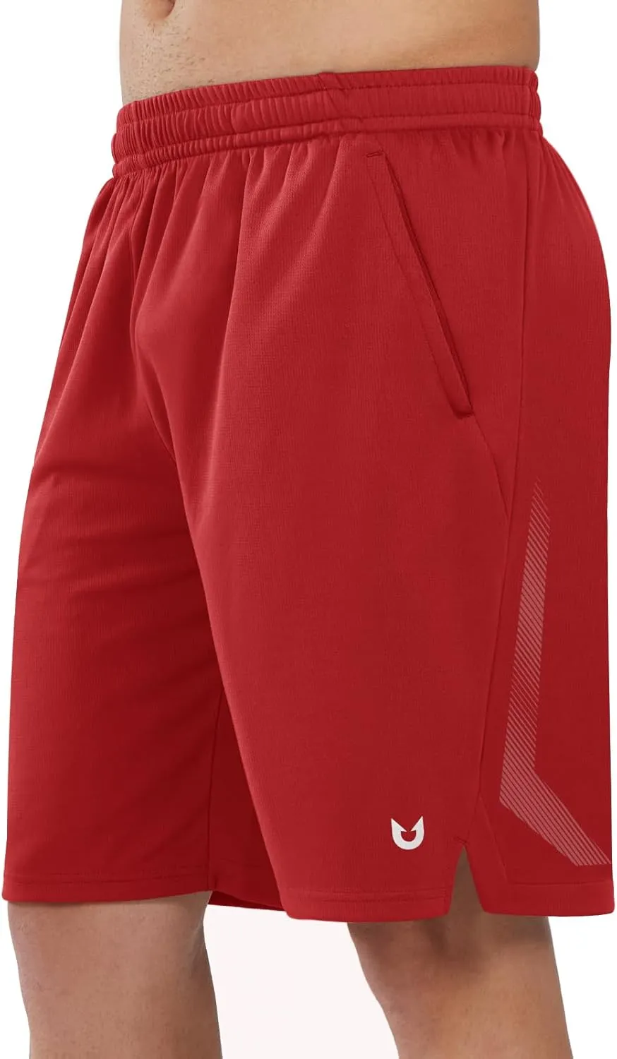 NORTHYARD Men's 10" Athletic Basketball Shorts with Zipper Pockets Quick Dry Lightweight Running Workout Gym Tennis Shorts