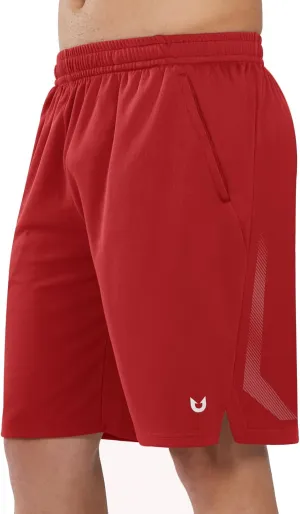 NORTHYARD Men's 10" Athletic Basketball Shorts with Zipper Pockets Quick Dry Lightweight Running Workout Gym Tennis Shorts