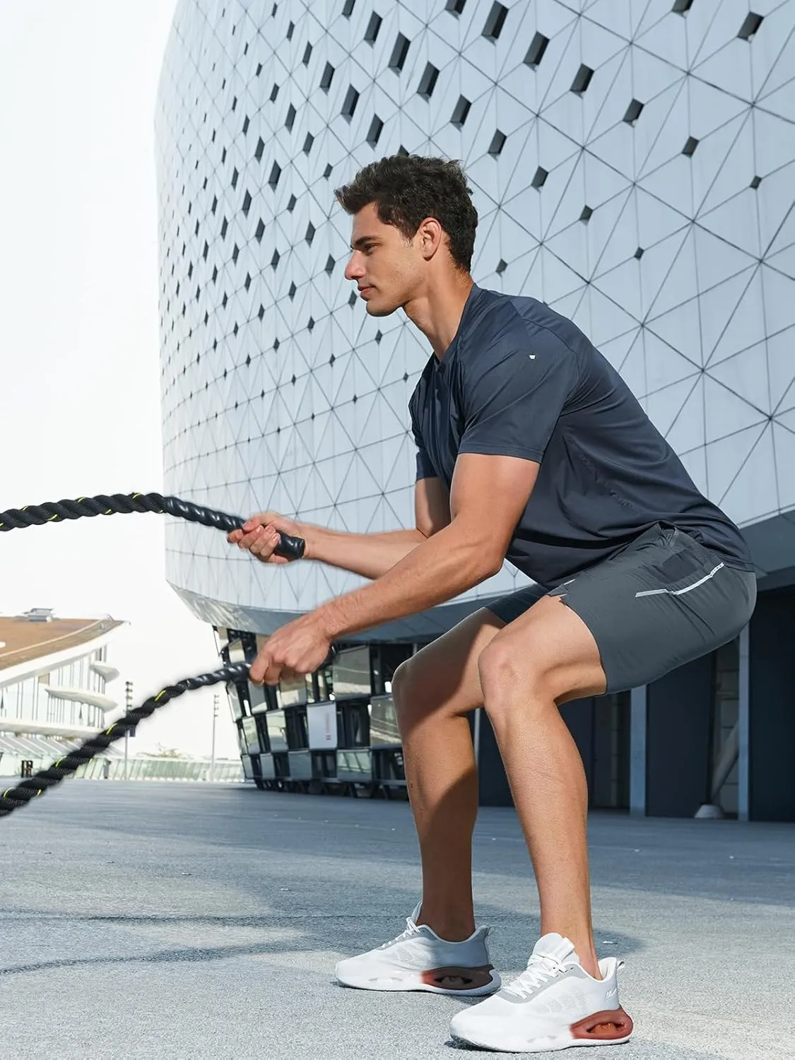 NORTHYARD Men's 7" Athletic Running Shorts with Zipper Pockets Quick Dry Lightweight Workout Gym Short