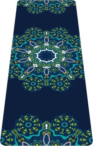 nuveti Printed Travel Yoga Mat-1/16 Inch Thick Non Slip Fitness Workout Mat with Carrying Bag, Foldable Lightweight Suede & Natural Rubber Yoga Mat for Yoga Pilates and Fitness 72" L x 24" W x 1.5mm