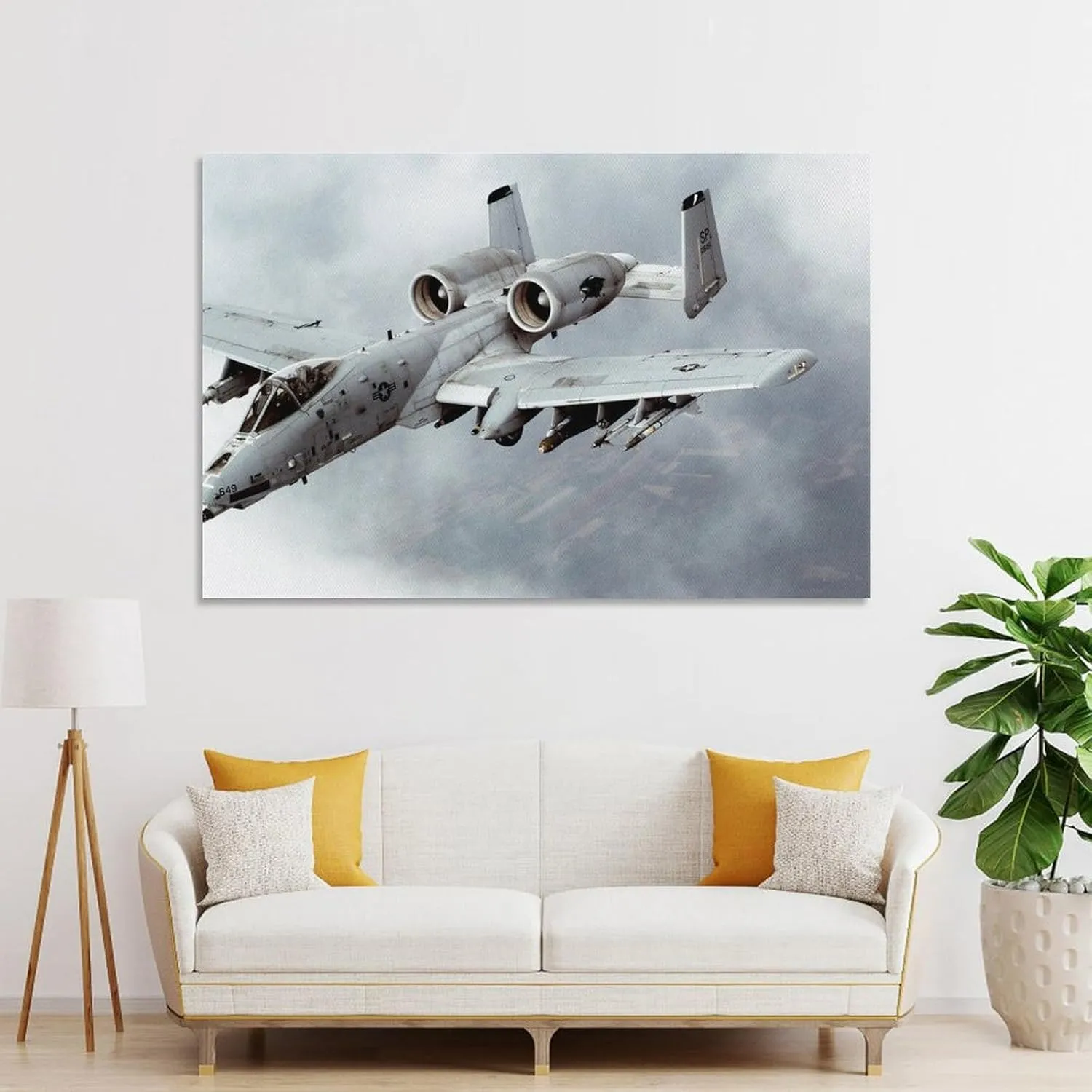nXXzsaWs A10 Warthog Thunder II Attack Aircraft Military Poster Canvas Painting Posters And Prints Wall Art Pictures for Living Room Bedroom Decor 12x18inch(30x45cm) Unframe-style-3