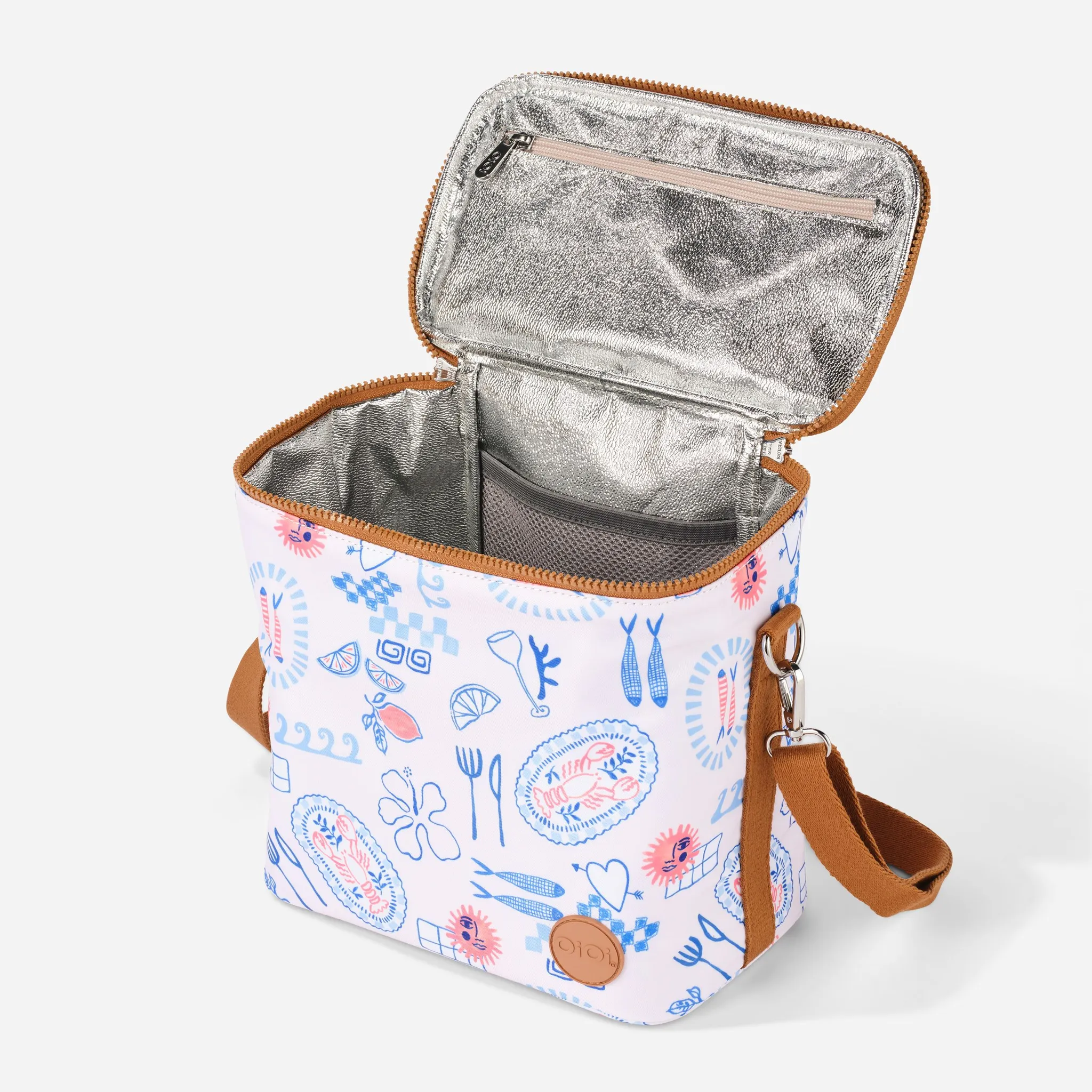 OiOi Midi Insulated Lunch Bag - Mediterranean