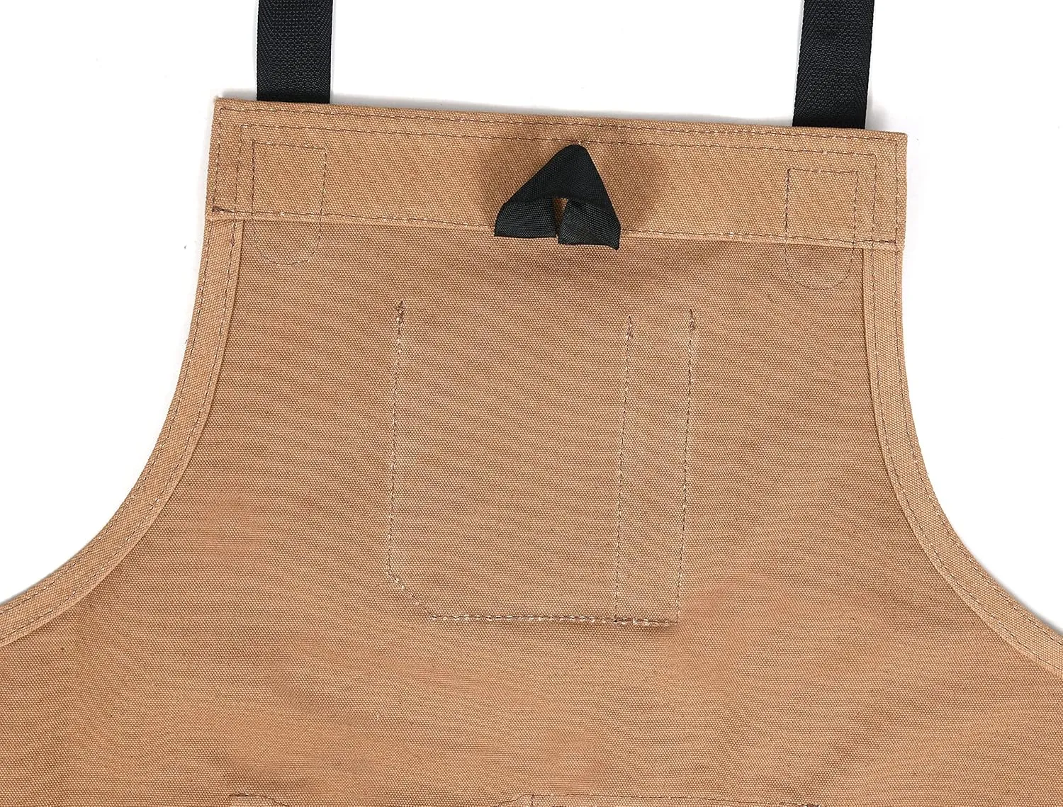 One Size Fits Utility Apron | Adjustable Cross-Back Straps | Multi-Use Shop Apron With Tool Pockets By Aaron Leather Goods (Coffee, Canvas Leather)