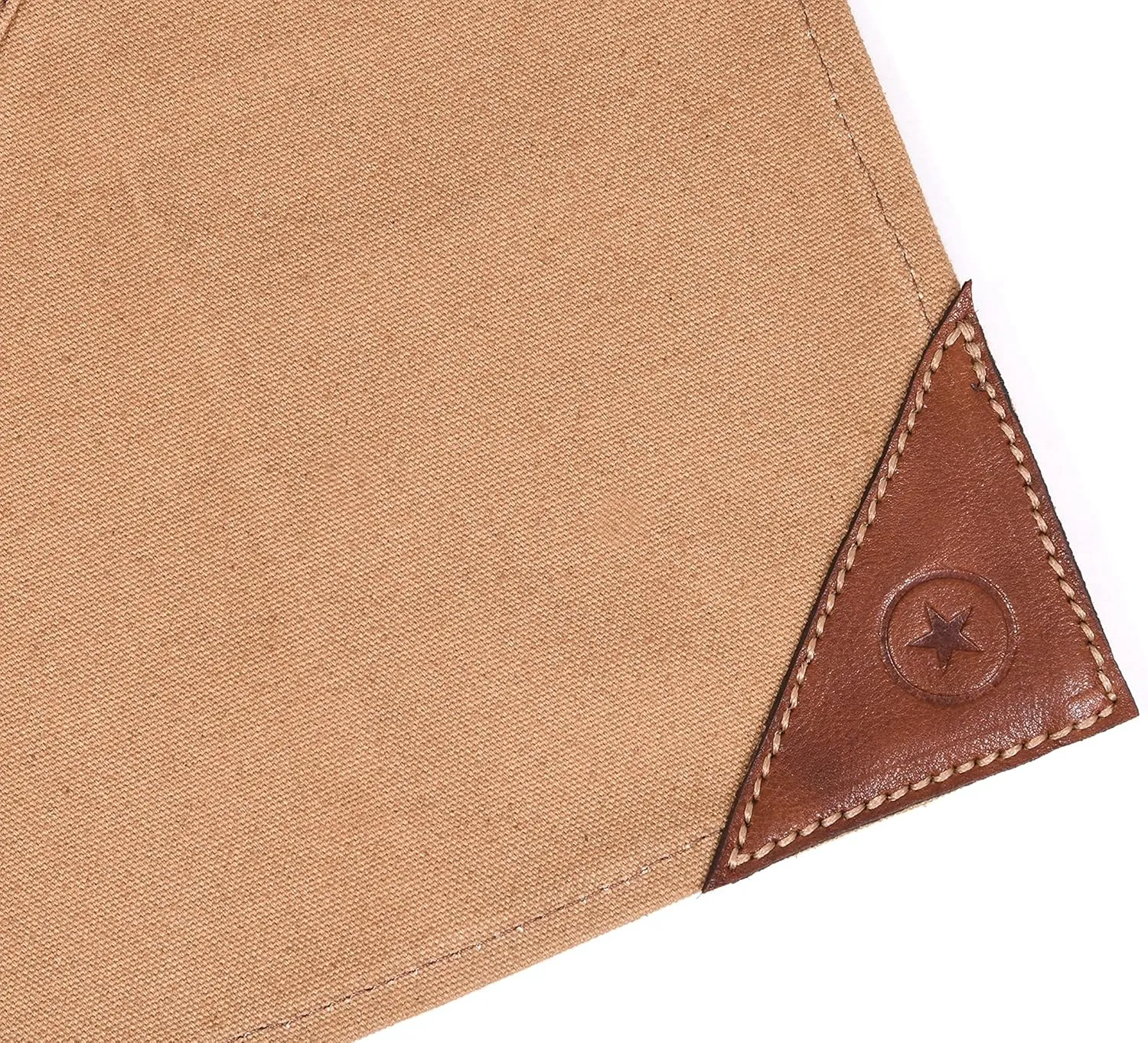 One Size Fits Utility Apron | Adjustable Cross-Back Straps | Multi-Use Shop Apron With Tool Pockets By Aaron Leather Goods (Coffee, Canvas Leather)