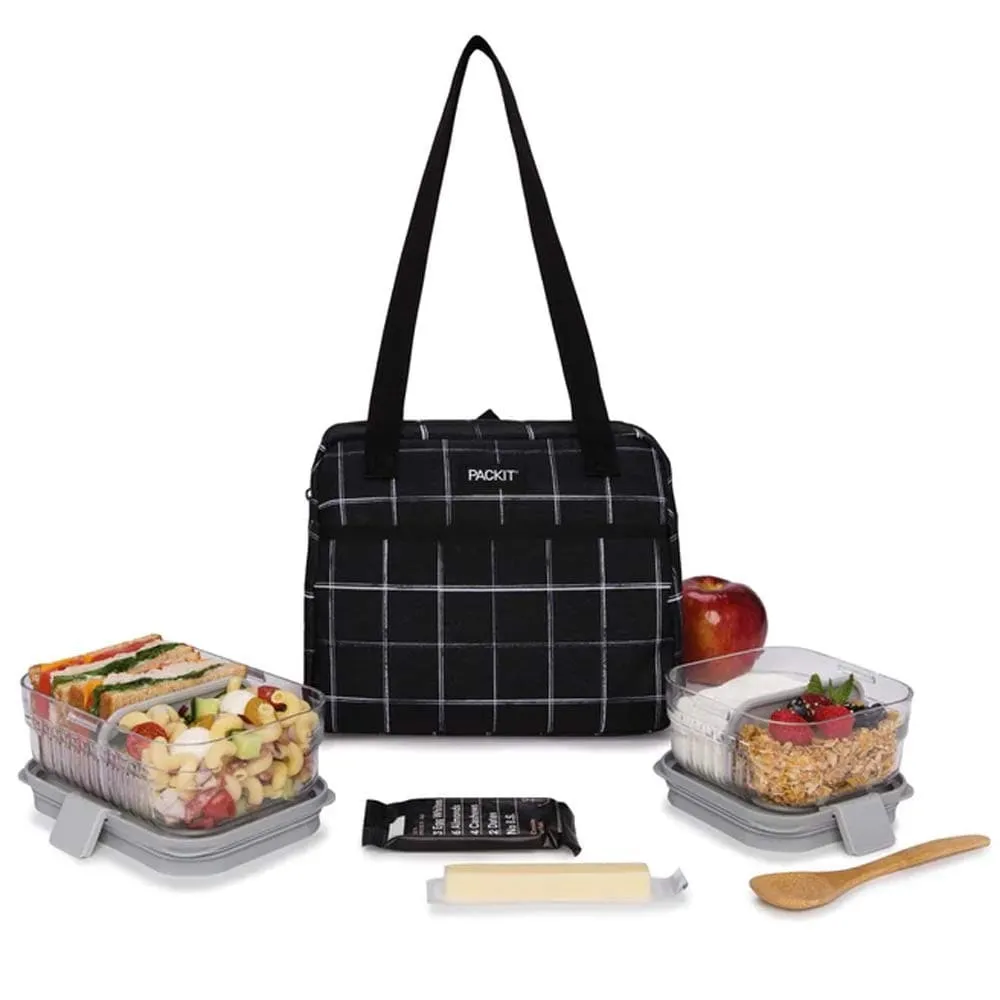 PackIt Freezable Hampton Insulated Lunch Bag - Grid