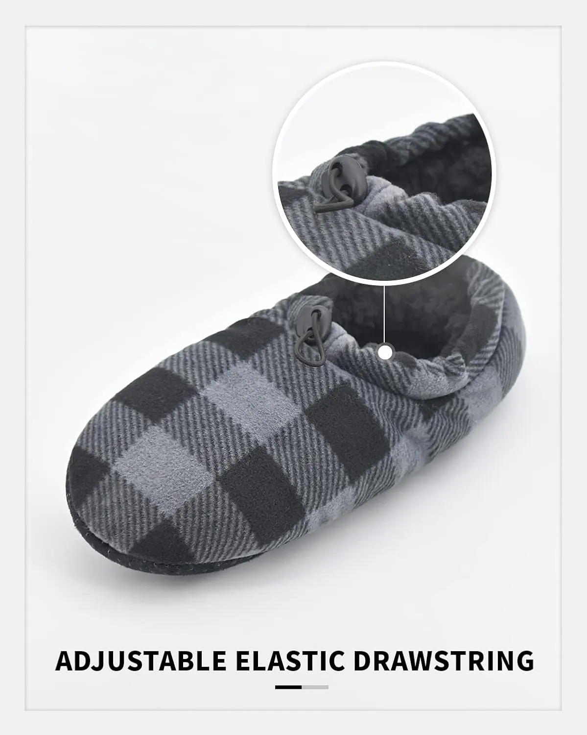 Panda Bros Mens Slipper Socks With Non Skid Bottoms, Warm Slipper Socks With Grippers For Men, Fuzzy House Slippers