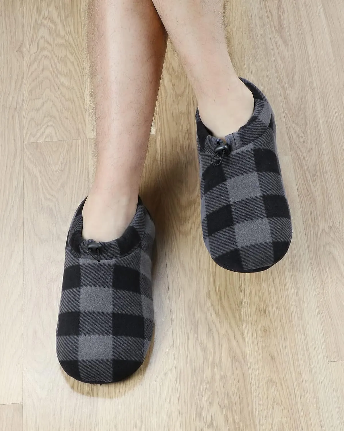 Panda Bros Mens Slipper Socks With Non Skid Bottoms, Warm Slipper Socks With Grippers For Men, Fuzzy House Slippers