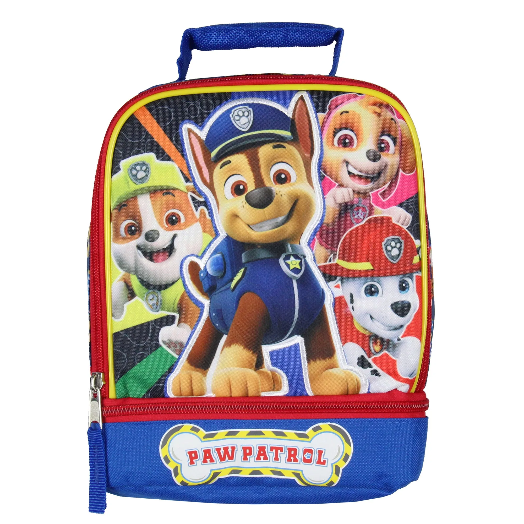 Paw Patrol Lunch Box Insulated Dual Compartment Kids Lunch Bag Tote